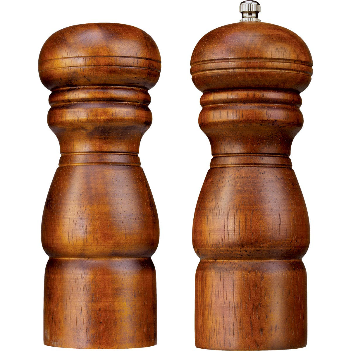 Peppermill & Salt Shaker 6in. Set (Dark Finish)
